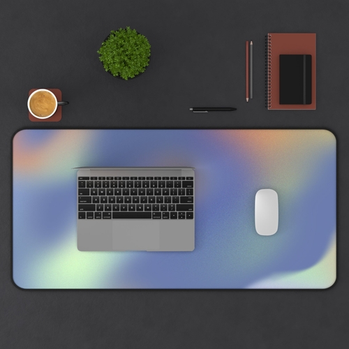 Desk Mat Green Glowing Swirls - Image 2