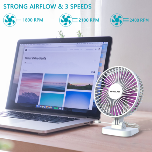 3 Speeds Mini Portable USB Desk Fan - Image 5