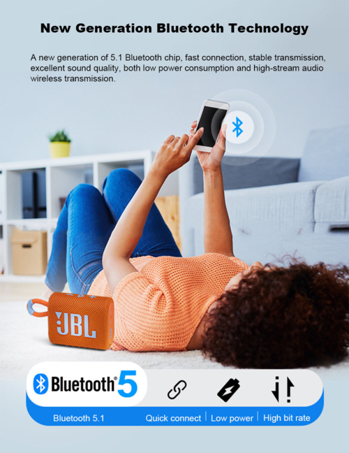 JBL GO 3 Waterproof Wireless Sport Bluetooth Stereo Speaker - Image 4